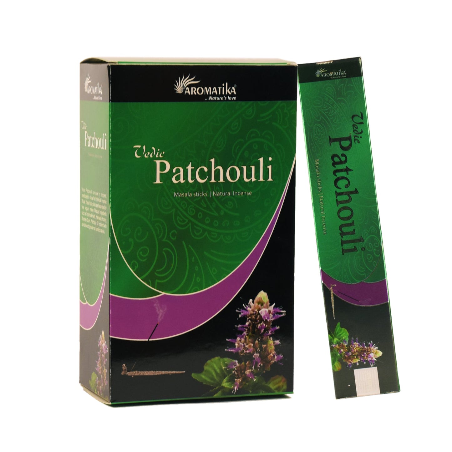 Aromatika Vedic Incense Sticks Patchouli - Pack of 12 (approx. 180 gms)