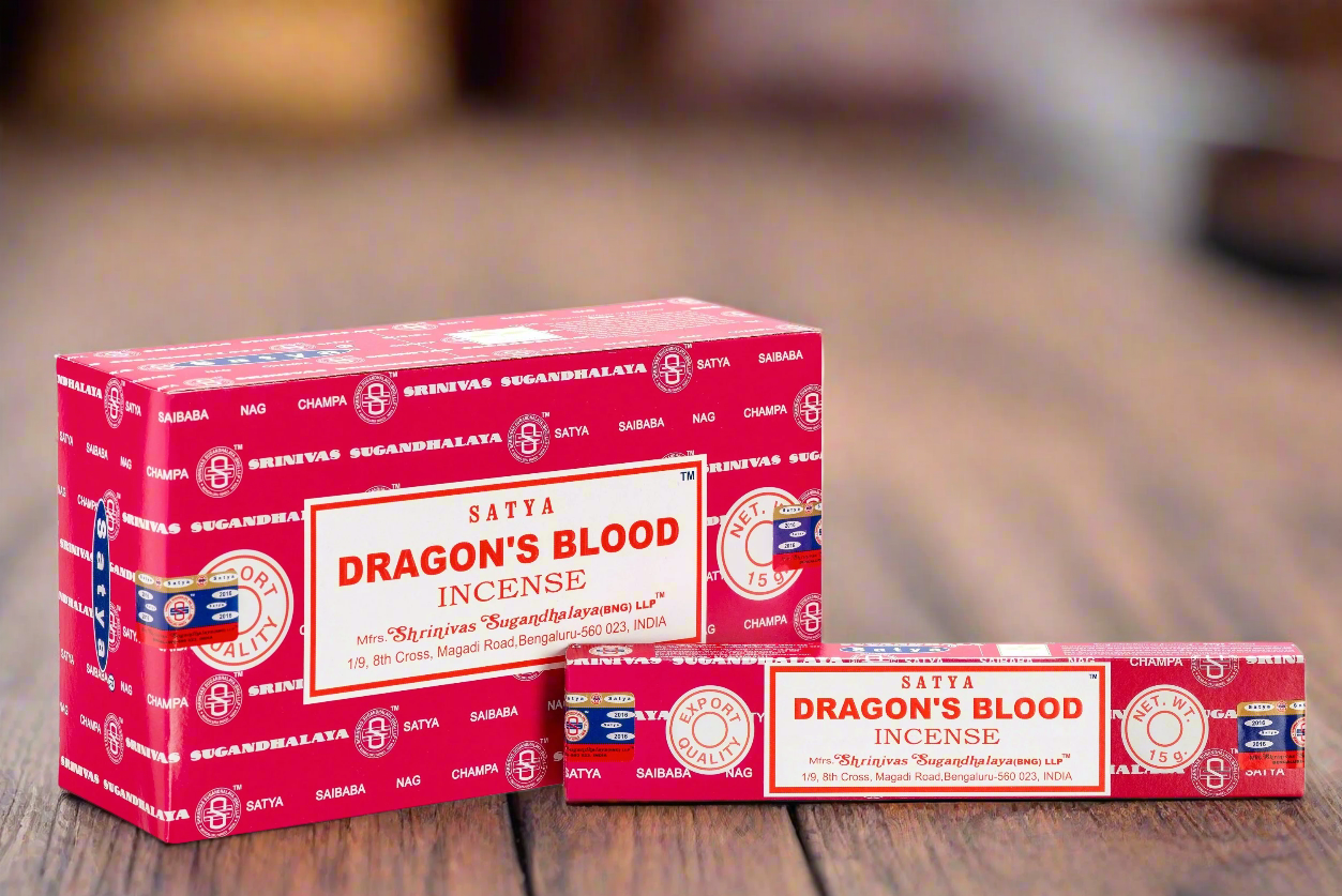 Satya Dragons Blood Incense Sticks - Box of 12 (180 gms)