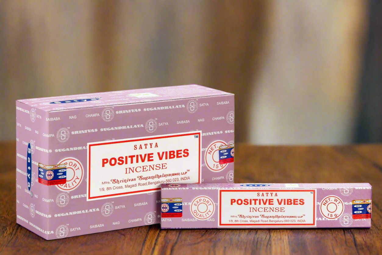 Satya Positive Vibes Incense Sticks - Box of 12 (180 gms)
