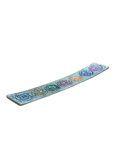 Aluminium 7 Chakra Incense Stick Holder and Ash Catcher