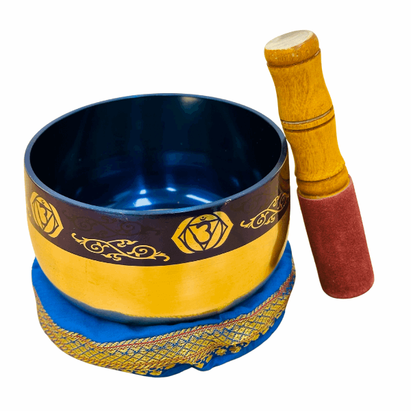 Brass Singing Bowl 4.5" - Third Eye Indigo
