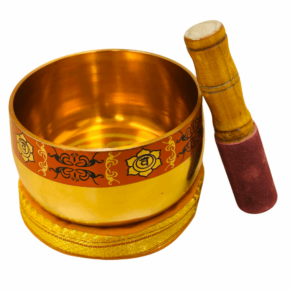 Brass Singing Bowl 4.5"- Sacral Chakra Orange