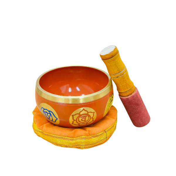 Brass Singing Bowl 4"- Sacral Chakra Orange