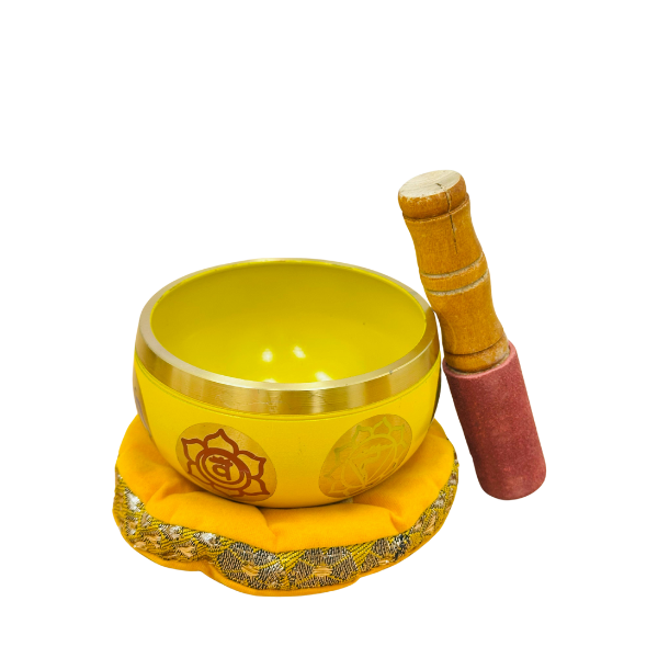 Brass Singing Bowl 4"- Solar Plexus Chakra Yellow