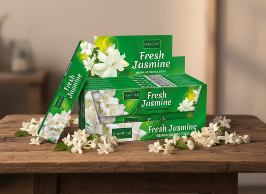 Nandita Aroma Series Fresh Jasmine Incense Sticks - Box of 12 (180 gms)