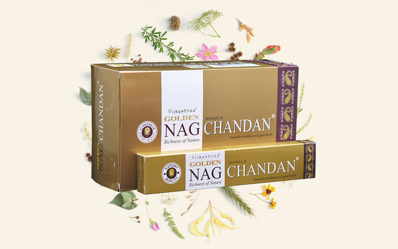 Golden NAG Chandan Incense Sticks 15 Gms
