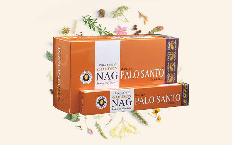 Golden NAG Palo Santo Incense Sticks - Box of 12 (180 gms)