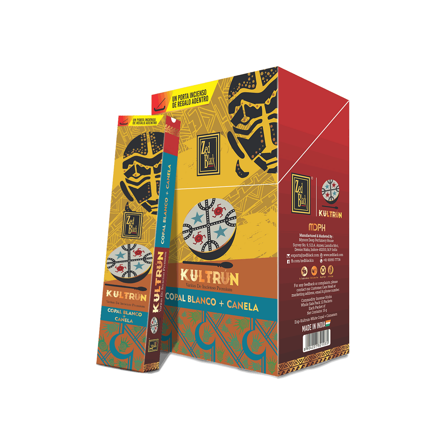 Zed Black Kultrun White Copal + Cinnamon 15 Gms