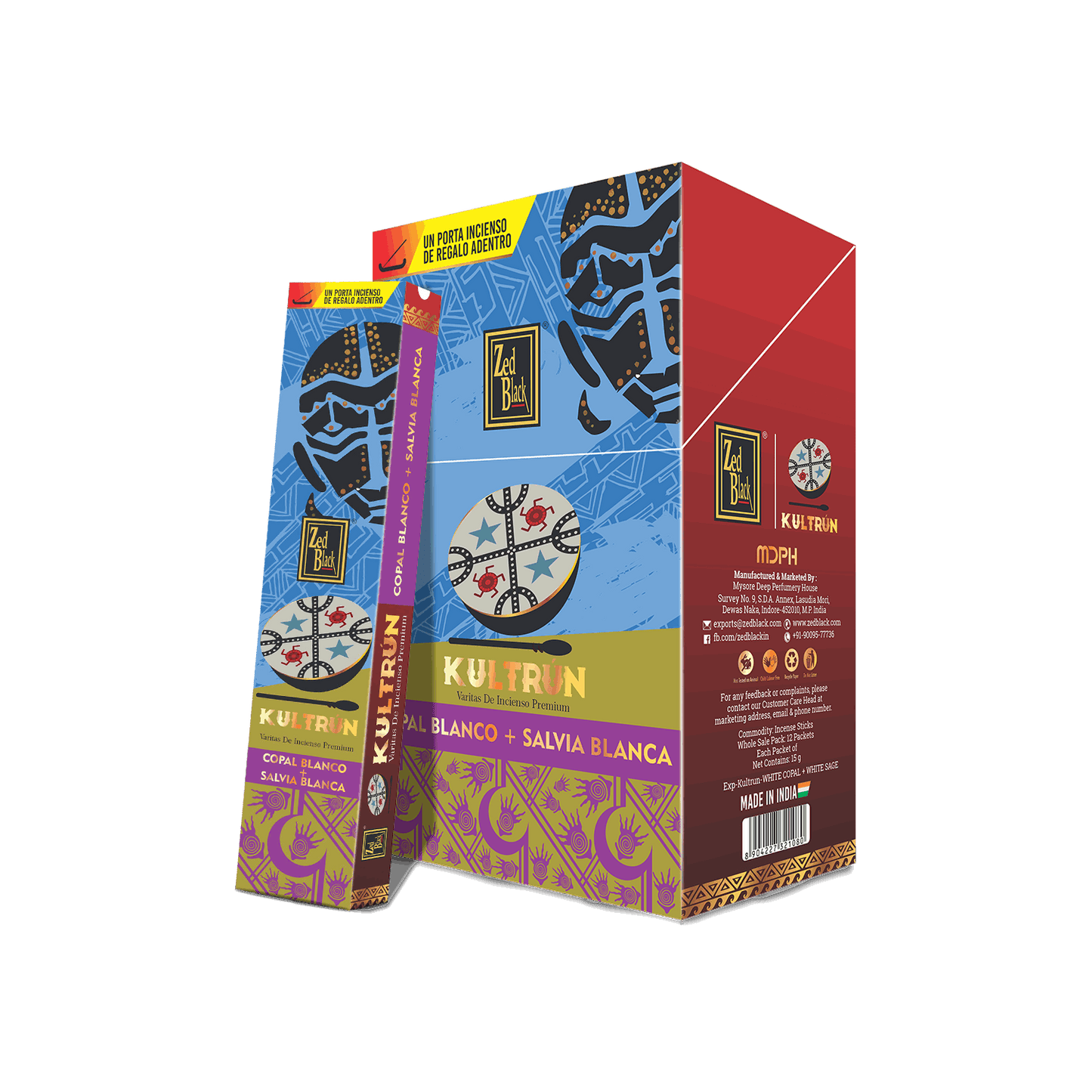Zed Black Kultrun White Copal + White Sage 15 Gms