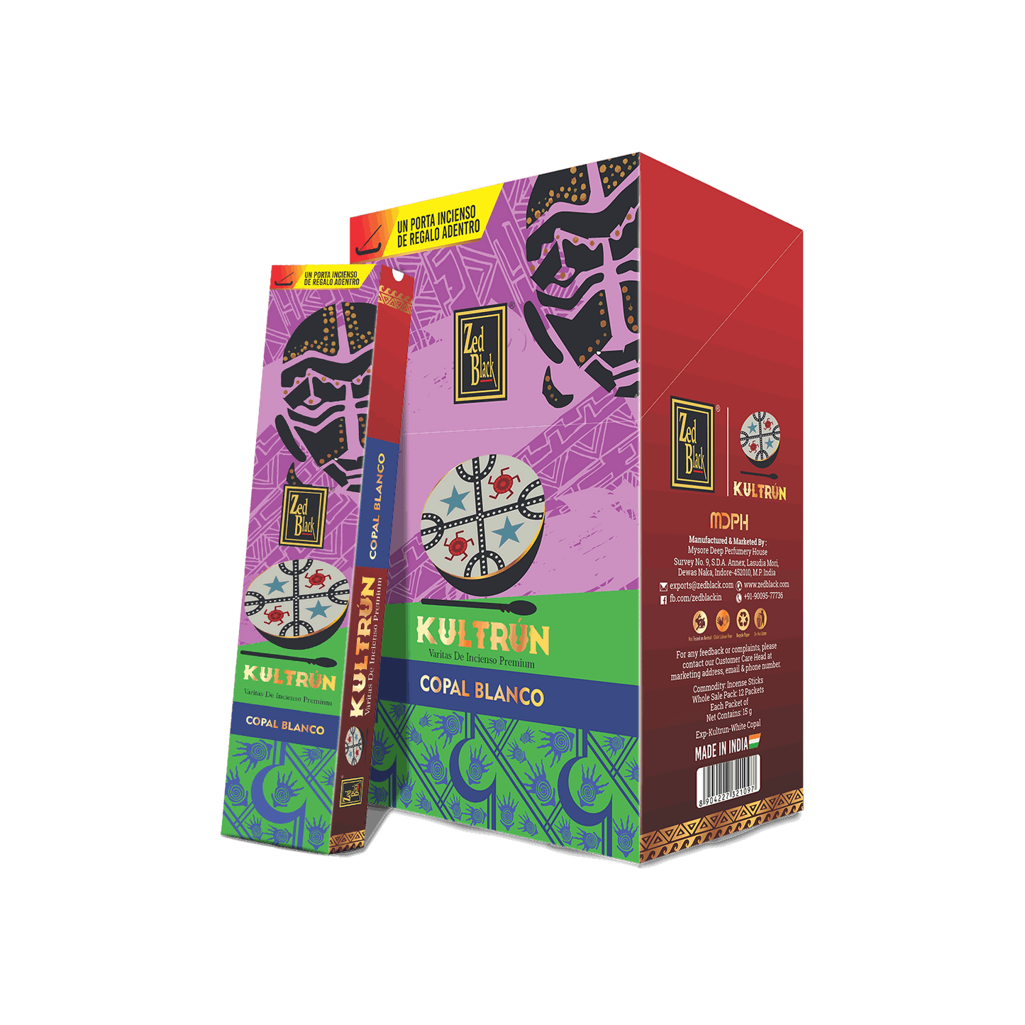 Zed Black Kultrun White Copal 15 Gms