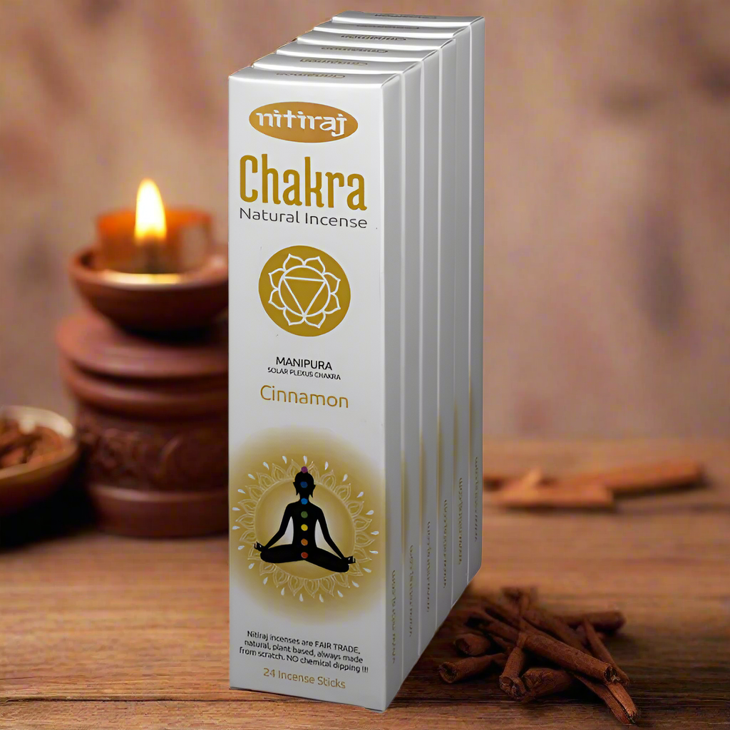 Nitiraj Solar Plexus Chakra Cinnamon Incense Sticks 25g