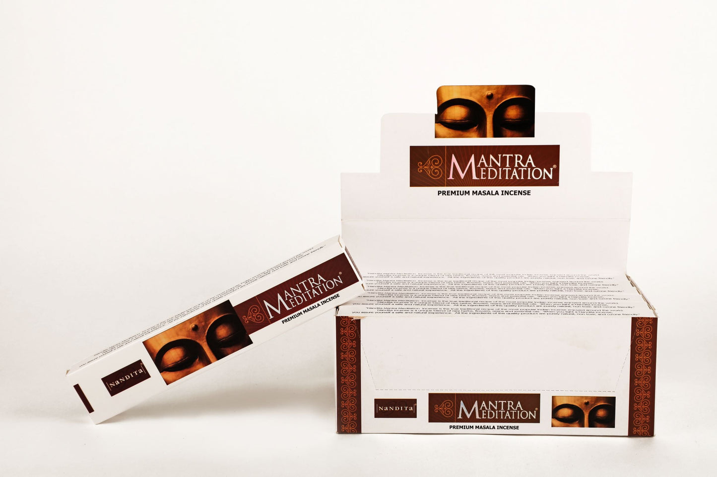 Nandita Premium Series Mantra Meditation Incense Sticks - Box of 12 (180 gms)