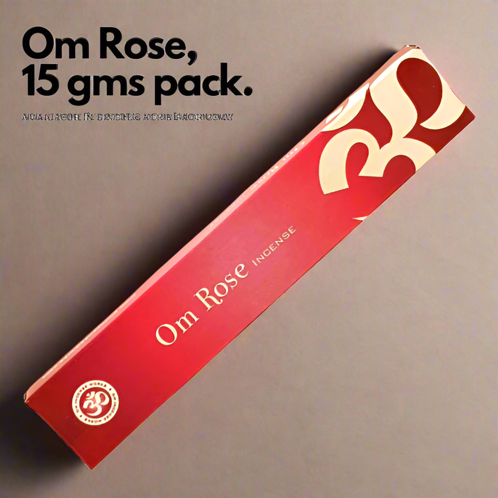 OM Rose Incense Sticks 15g (Natural Incense Sticks)