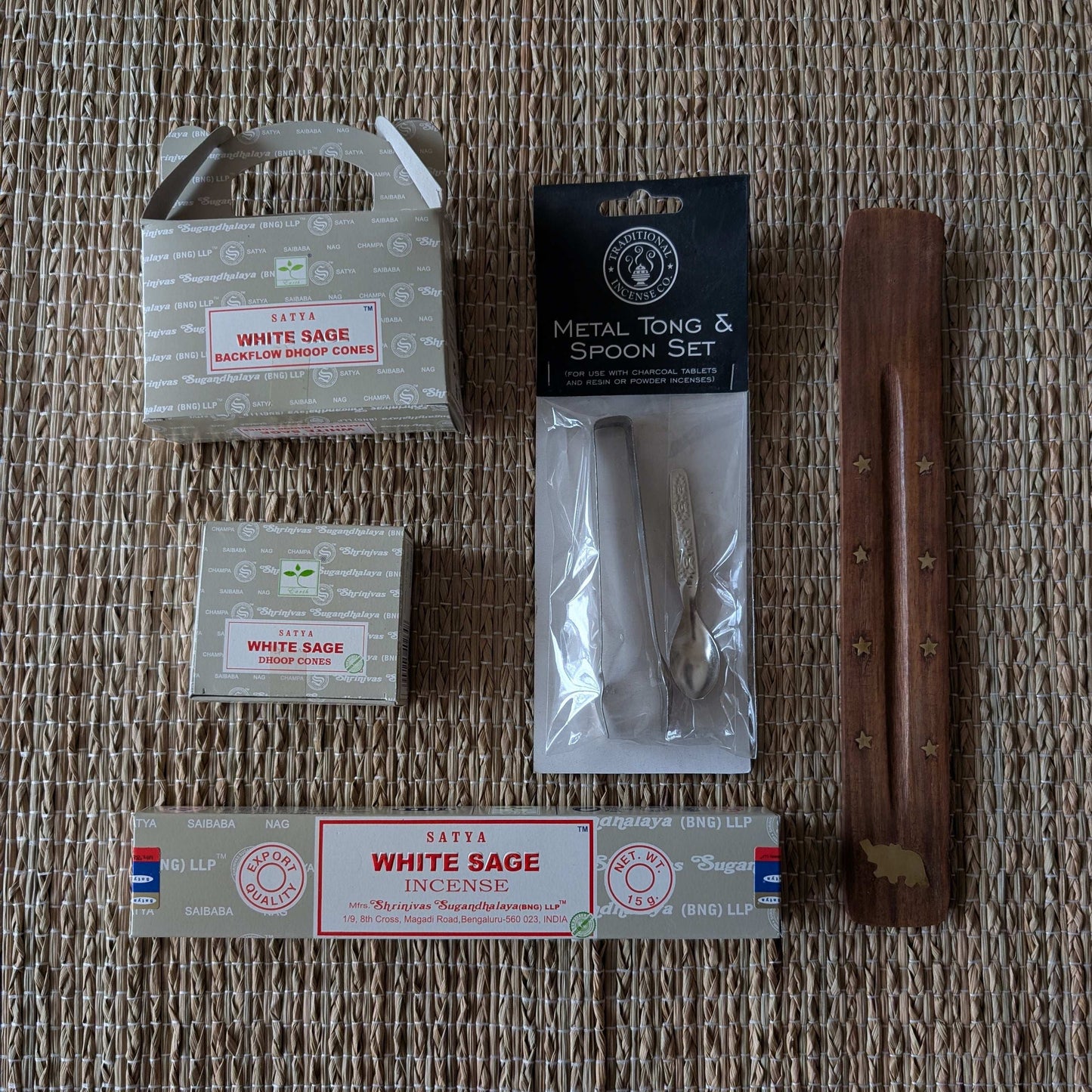 Satya White Sage Incense and Dhoop Cones Bundle