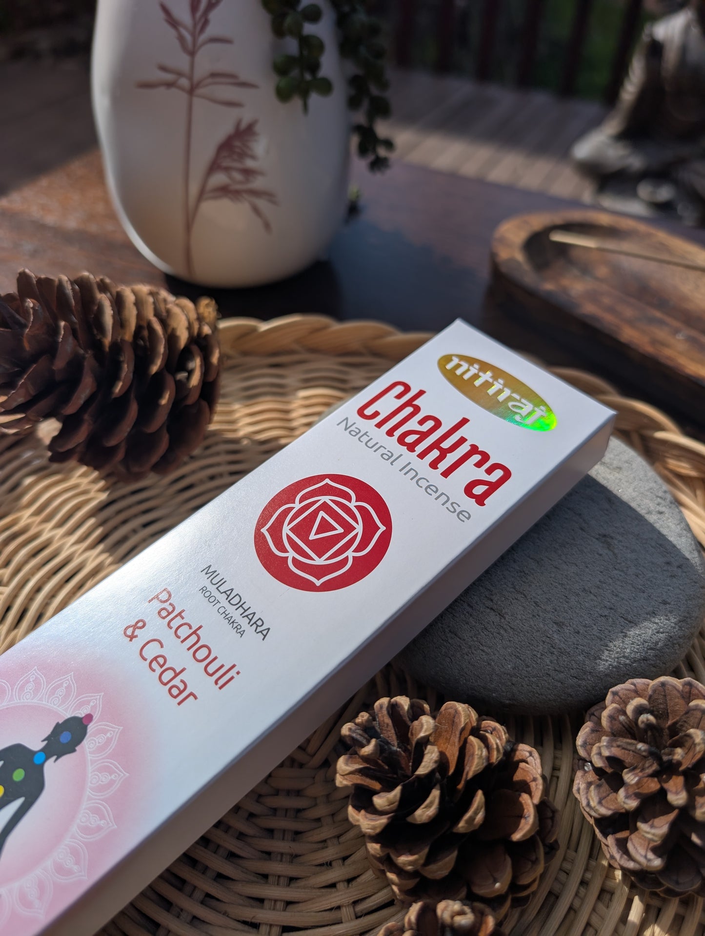 Nitiraj Root Chakra Patchouli Cedar Incense Sticks 25g