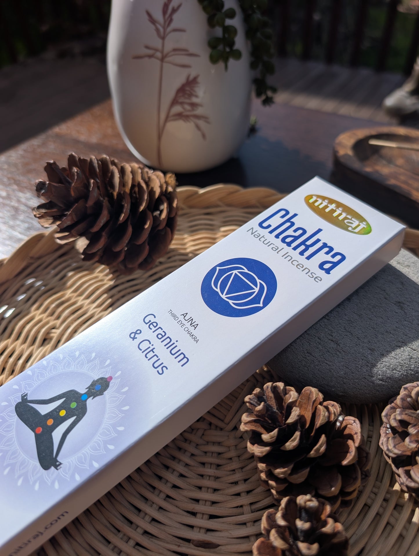 Nitiraj 3rd Eye Chakra Geranium Citrus Incense Sticks 25g