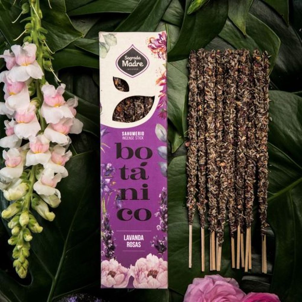 Sagrada Madre Lavender Roses Botanical Incense 6 Sticks