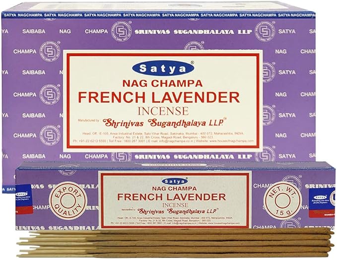 Satya French Lavender Incense Incense Sticks 15 gms (Best Indian Incense Sticks)
