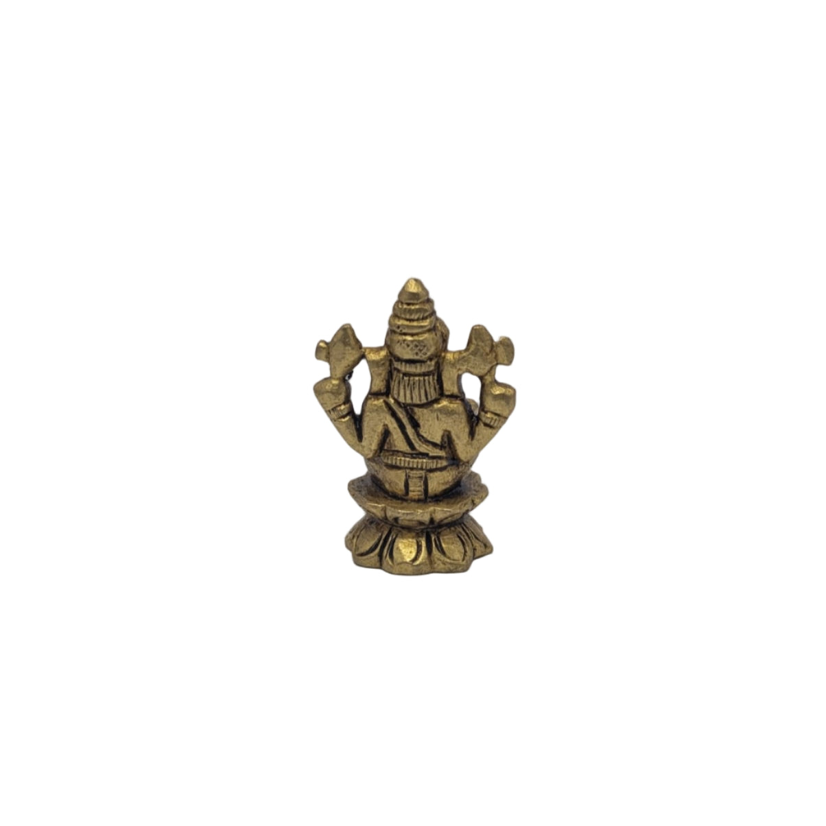 Lotus Base Ganesh Brass Idol T1 (Approx. 50 gms)