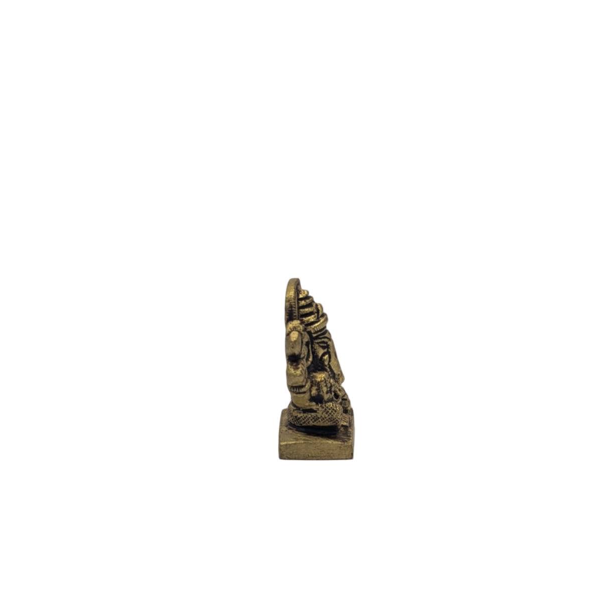 Square Base Ganesh Brass Idol T1 (Approx. 55 gms)