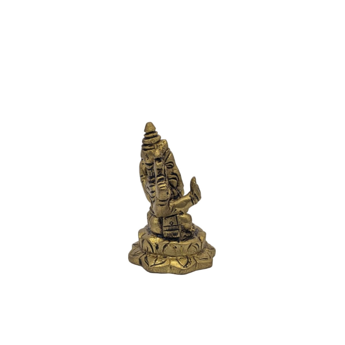 Lotus Base Ganesh Brass Idol T4 (Approx. 188 gms)