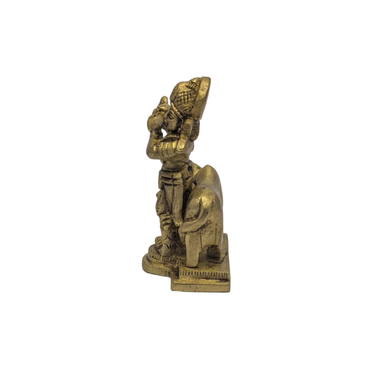 Cow Krishna Brass Idol T4 (Approx. 200 gms)
