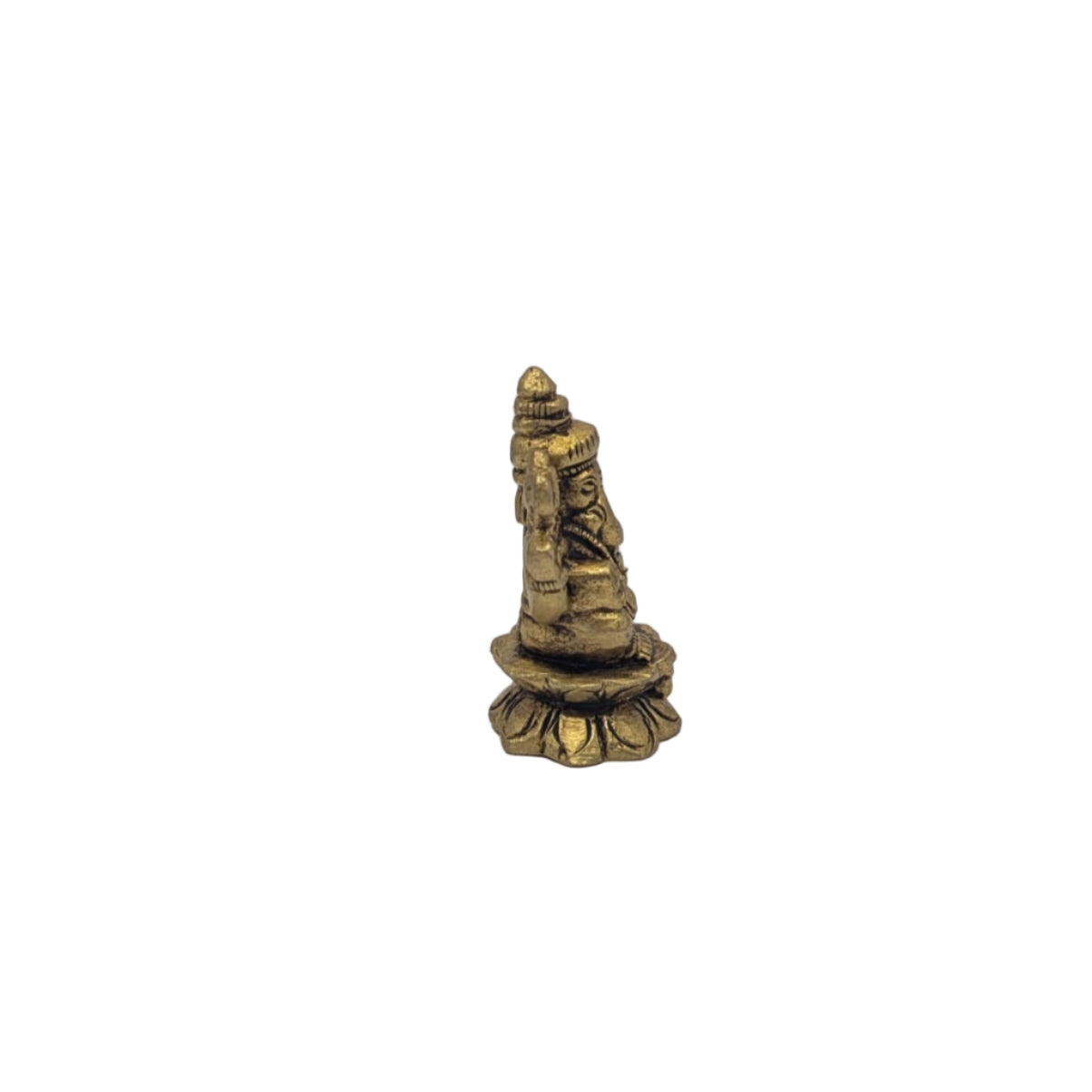 Lotus Base Ganesh Brass Idol T1 (Approx. 50 gms)