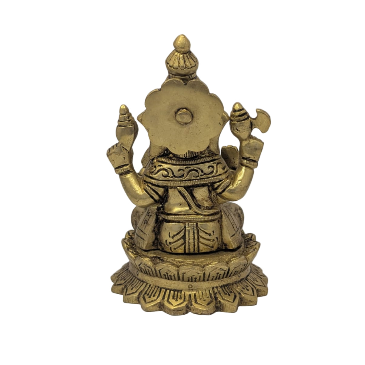 Lotus Base Brass Ganesh Idol T10 (Approx. 920 gms)