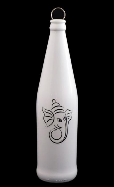 White Bottle Incense Burner - GANESH (FREE Incense Sticks Included)