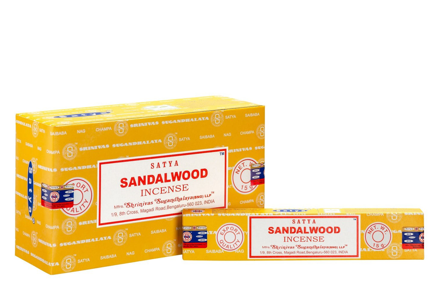 SATYA SANDAL WOOD INCENSE 15 g - World of Incense AU