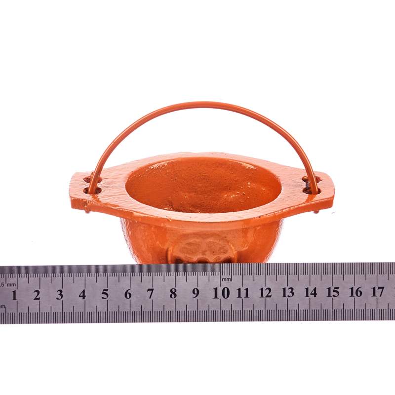 Cast Iron Cauldron Pentagram Without Lid (WOI 75O)- Orange World of Incense Australia New Age Products Incense Sticks