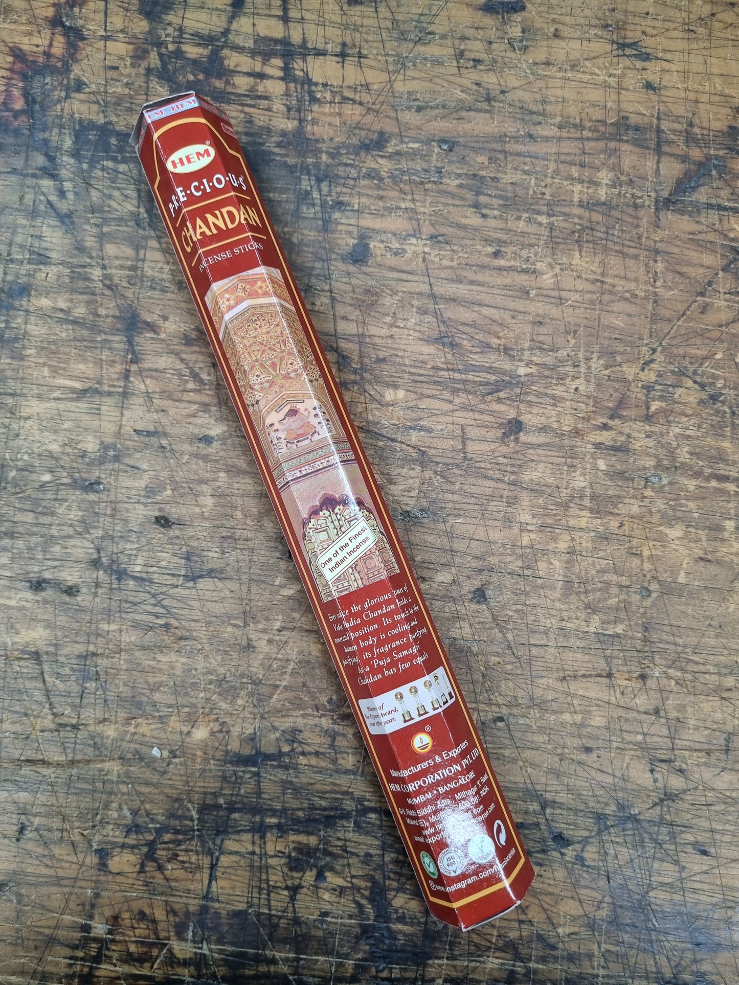 Hem Hexagonal Precious Chandan -20 Sticks World of Incense New Age Products Incense Sticks