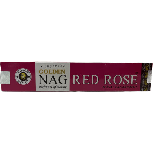 Golden NAG Red Rose Incense Sticks 15 Gms World of Incense Australia New Age Products Incense Sticks