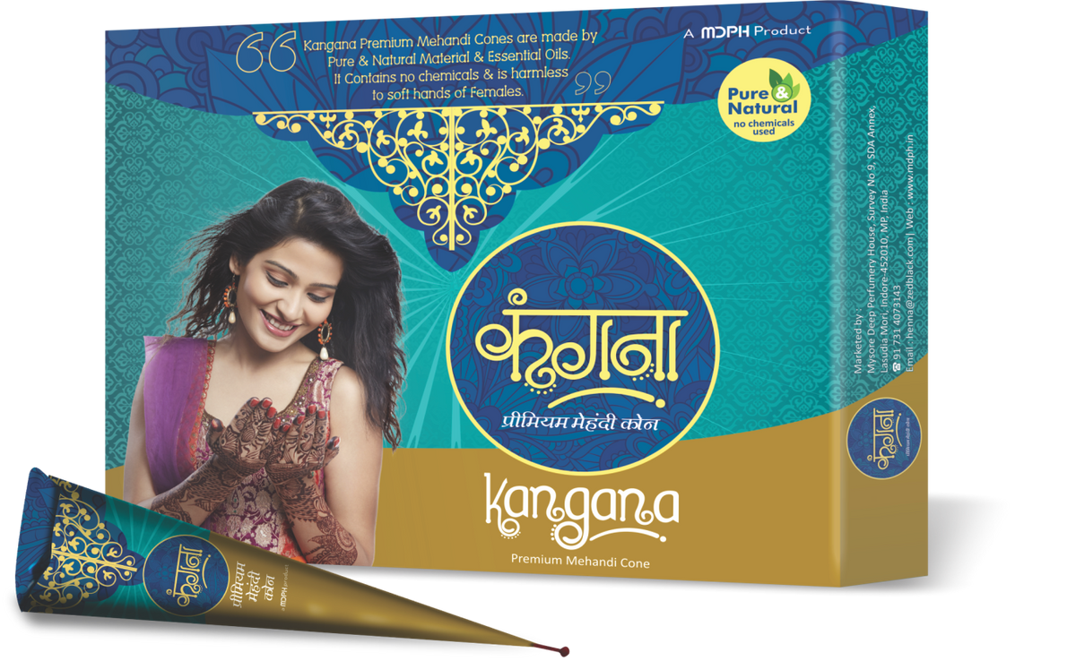 Kangana Henna Premium Cones Pack of 1 World of Incense