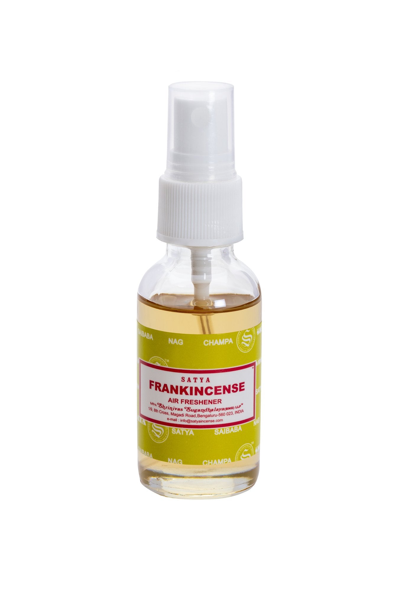 Satya Frankincense Air Freshener 30ml World of Incense Australia New Age Products Incense Sticks