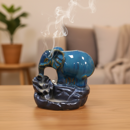 Backflow Burner Elephant With FREE Incense Dhoop Cones