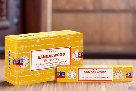 Satya Sandalwood Incense Sticks - Box of 12 (180 gms)