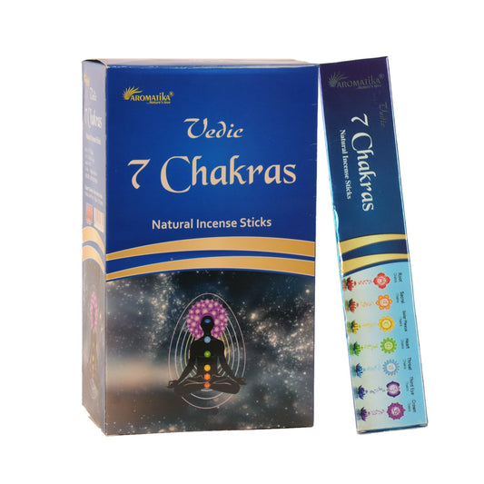 Aromatika Vedic Incense Sticks 7 Chakra - Pack of 12 (approx. 180 gms)