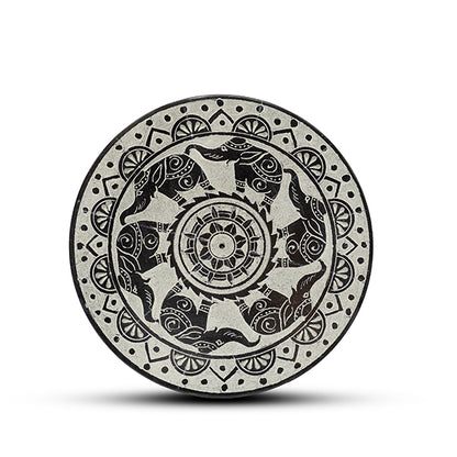 Soap Stone Round Incense Burner Plate 5 Inches
