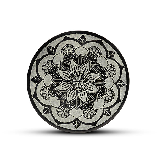Soap Stone Round Incense Burner Plate 5 Inches