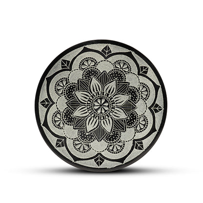 Soap Stone Round Incense Burner Plate 5 Inches