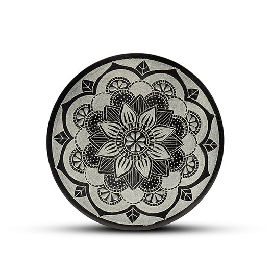 Soap Stone Round Incense Burner Plate 5 Inches