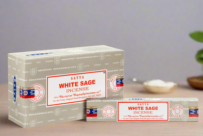 Satya White Sage Incense Sticks - Box of 12 (180 gms)