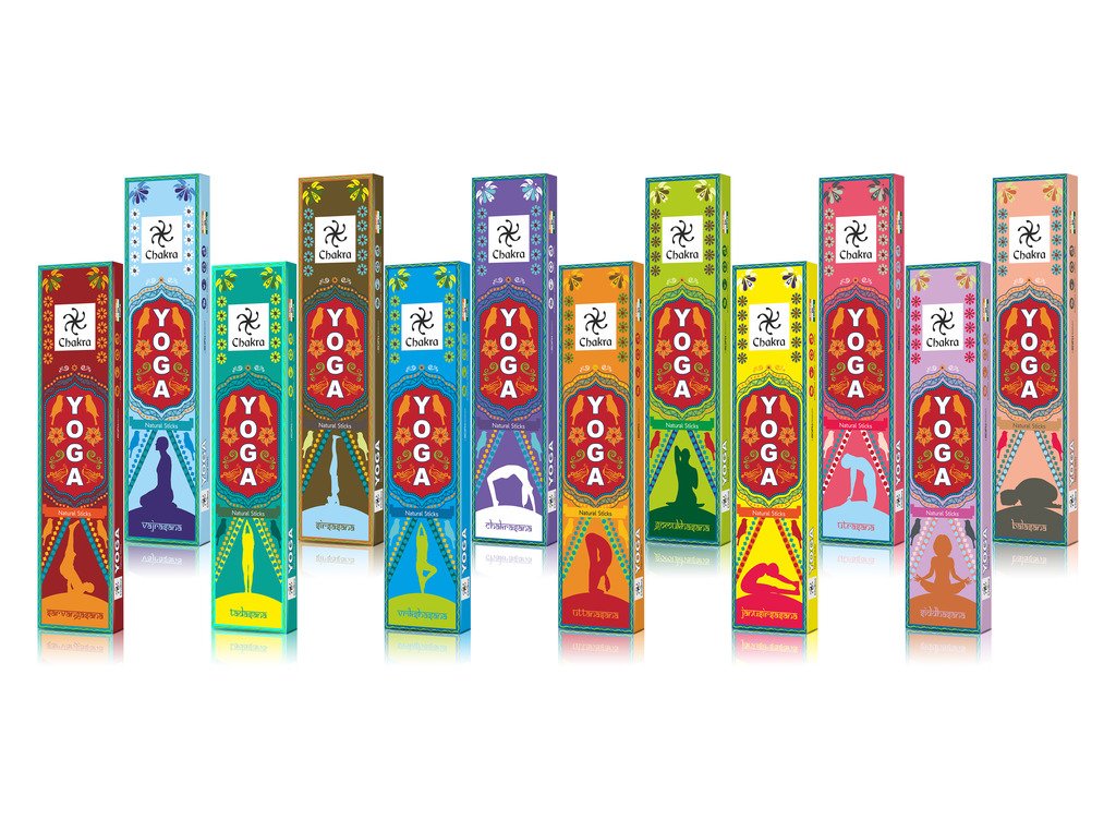Zed Black Chakra Yoga (Pack of 12) Assorted Fragrances