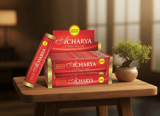 Nandita Premium Series Acharya Incense Sticks - Box of 12 (180 gms)