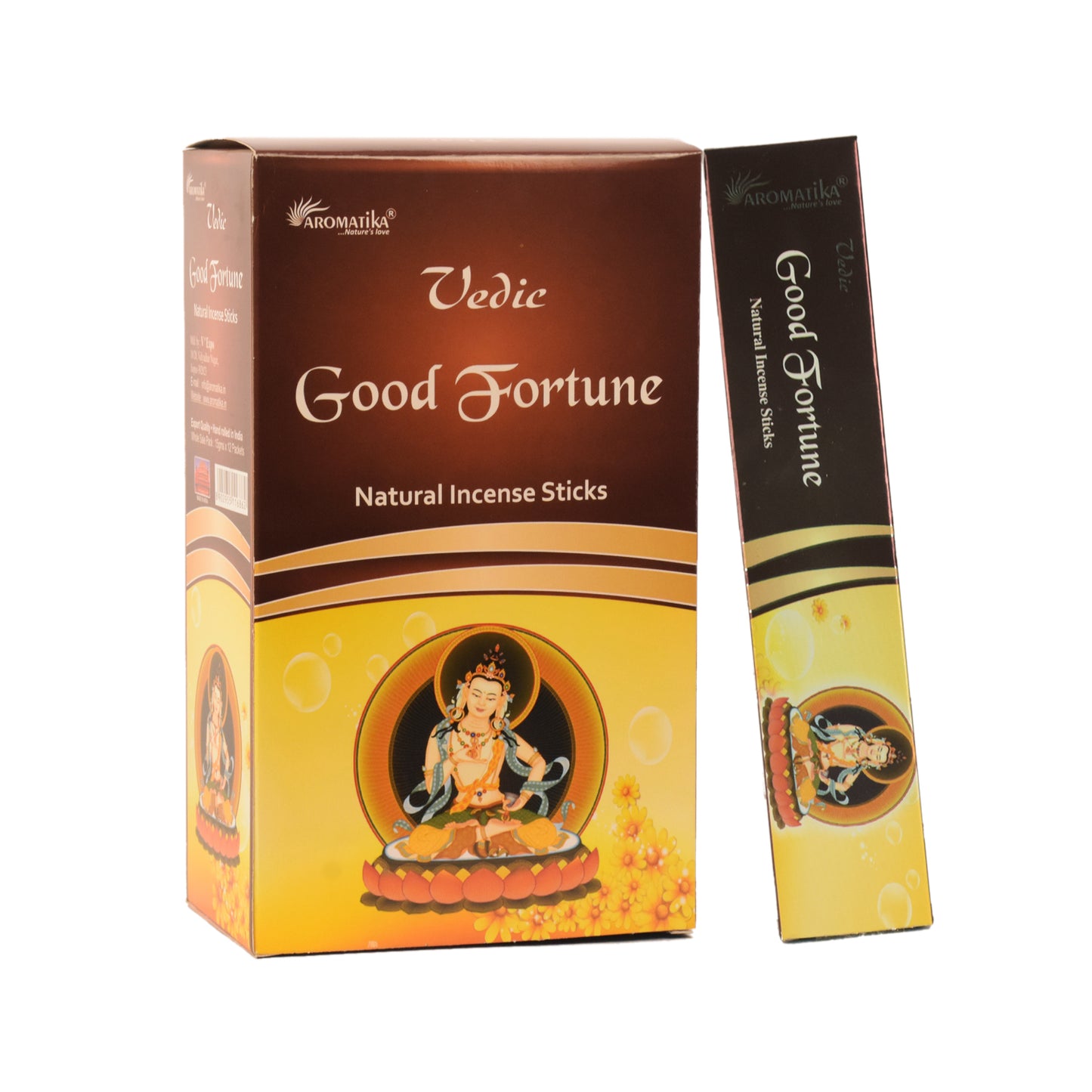 Aromatika Vedic Incense Sticks Good Fortune - Pack of 12 (approx. 180 gms)