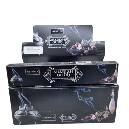 Nandita Aroma Series Arabian Oudh Incense Sticks - Box of 12 (180 gms)
