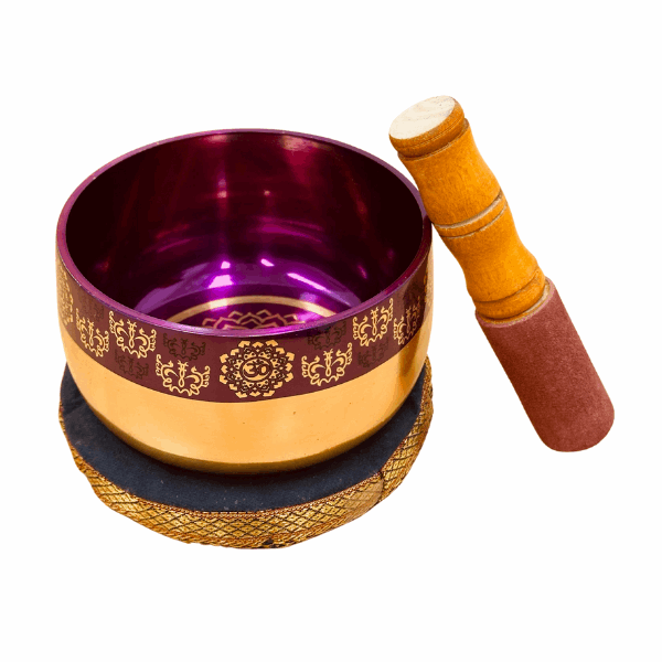 Brass Singing Bowl 4.5" - Crown Chakra Violet