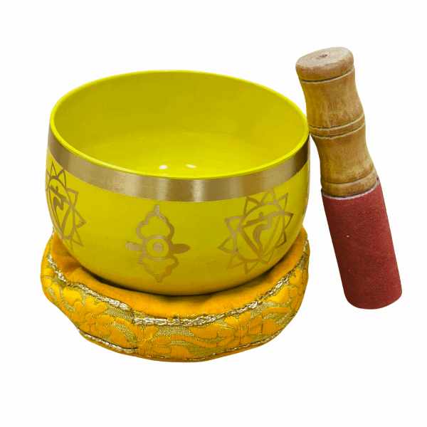 Brass Singing Bowl 5" - Solar Plexus Chakra Yellow