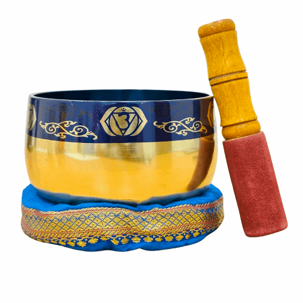 Brass Singing Bowl 4.5" - Third Eye Indigo